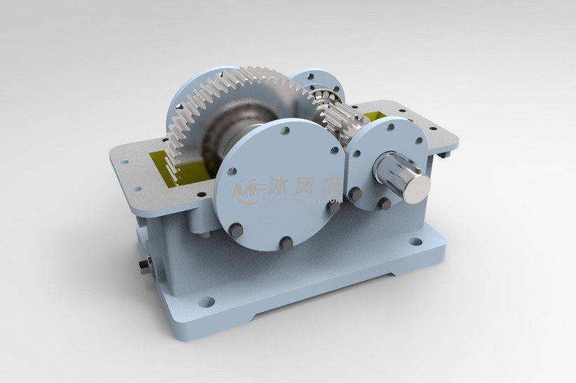 ZDY圆柱齿轮一级减速机(仿真动画)
