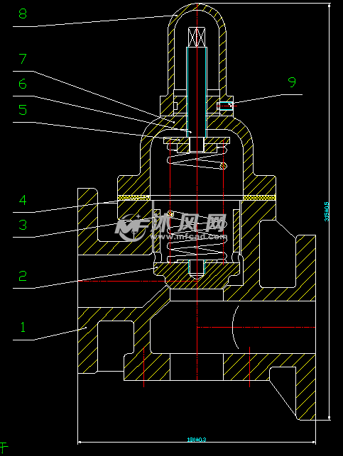 回油阀cad图纸 - 阀体图纸 - 沐风网