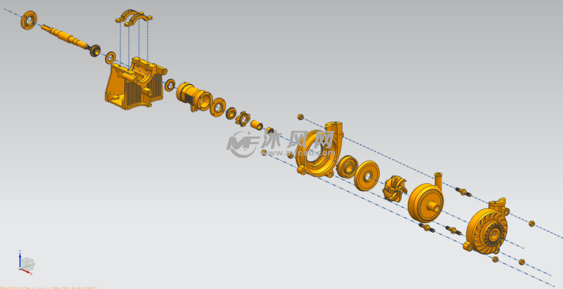 离心泵爆炸图剖视图