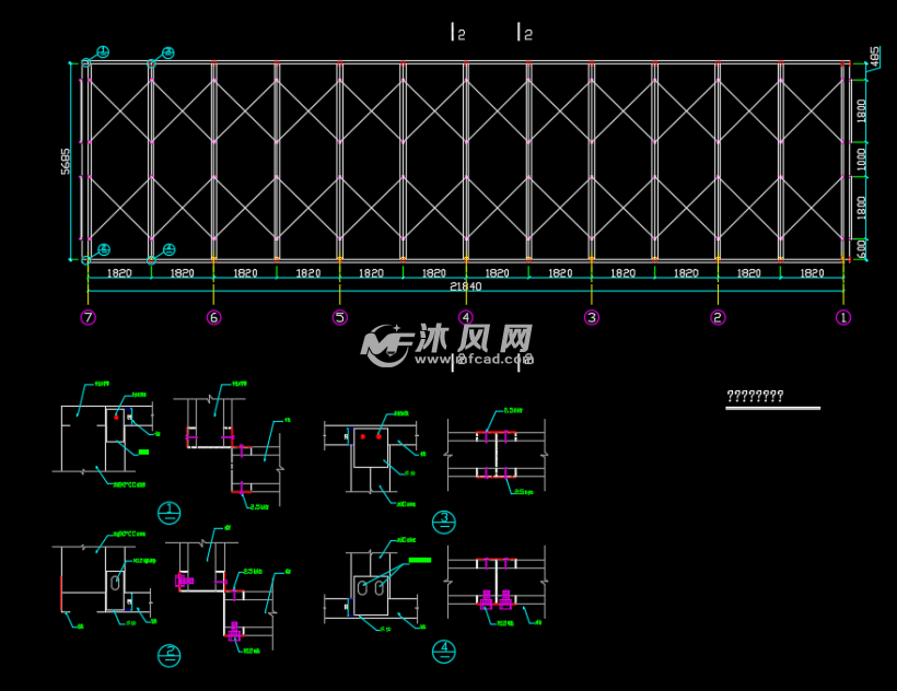 两层多间活动板房建筑设计施工图纸