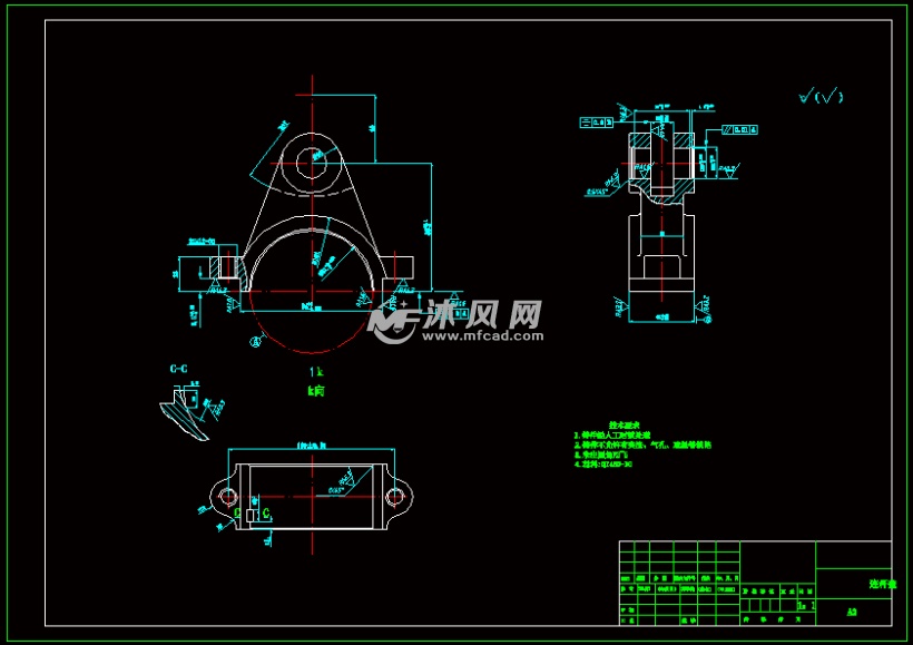 a2連桿蓋零件圖