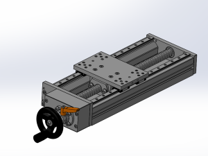 丝杠导轨滑块手动组件设计