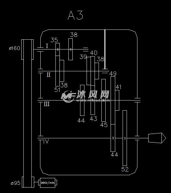 普通车床主轴箱部件设计(3.3kw,nmin=315,12级,公比1.