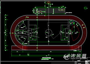 大学300m田径场建筑施工图纸