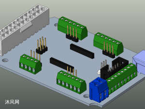 接插件的pcb电路板设计模型