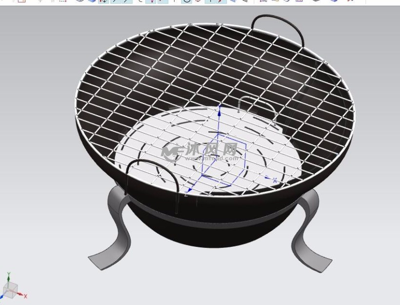 烧烤炉模型正视图碳烤炉烧烤炉模型树图纸描述设计的碳烤炉烧烤炉模型