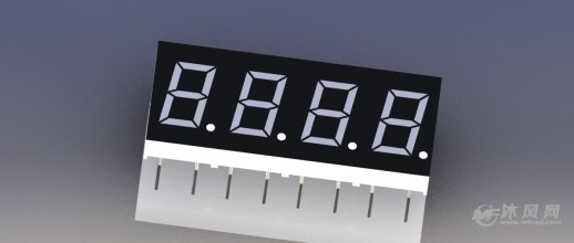 4位数字显示管组合效果图