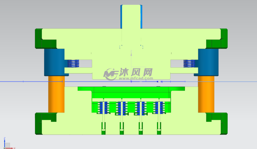 文具盒拉深切边复合模 - 冲压模具图纸 - 沐风网