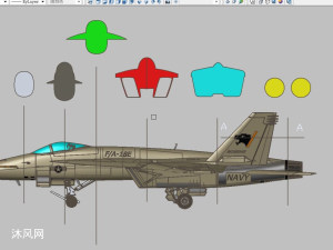 m国f18战斗机cad三维立体图