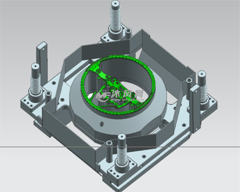 方向盘骨架切边模 - 冲压模具图纸 - 沐风网