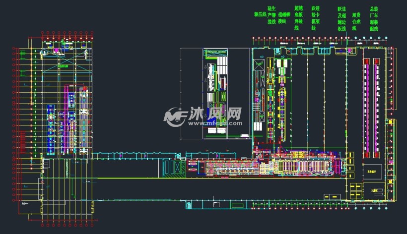 白车身焊接和装配车间总布置图