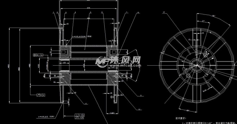 钢丝绳卷筒图