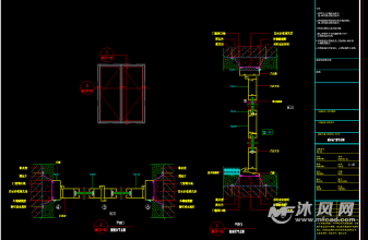 铝合金门窗节点cad图