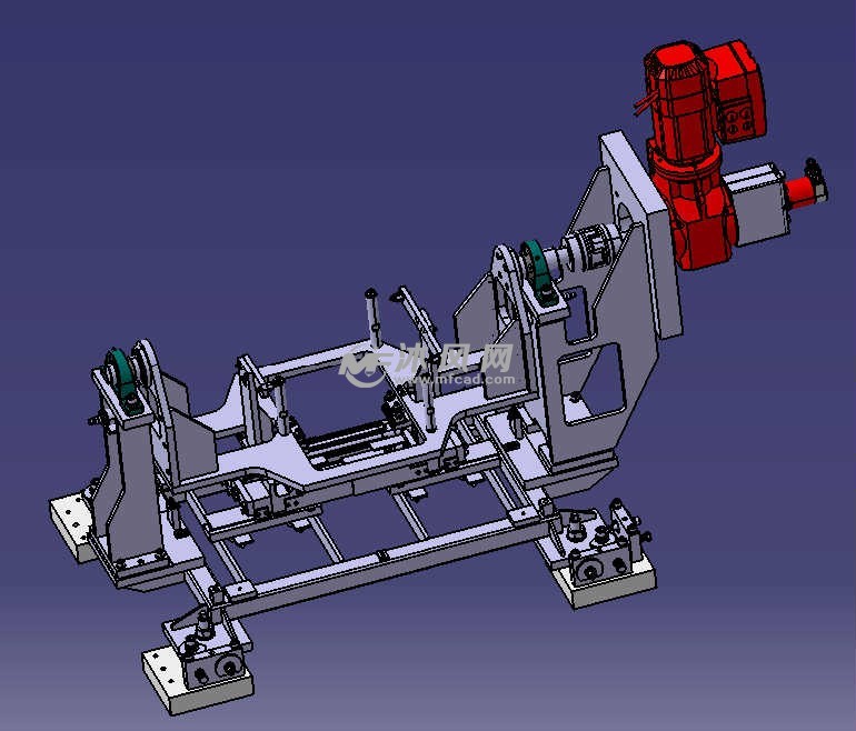 发动机缸体翻转支架 - 动力系统图纸 - 沐风网