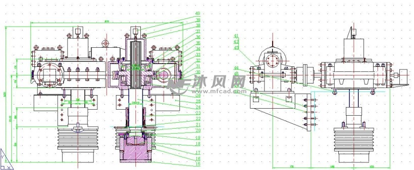 四辊可逆冷轧机详图 - 机械加工图纸 - 沐风网