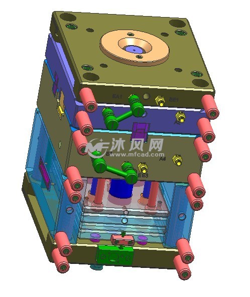 塑胶模具二次顶出动画图片