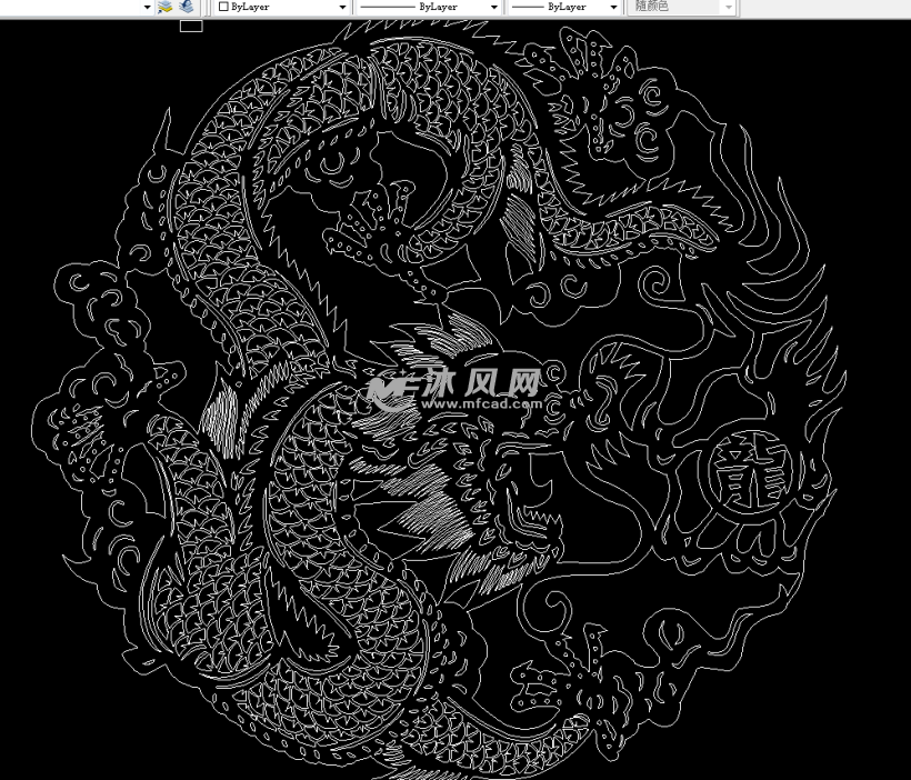 各种激光切割图纹龙纹剪纸设计 - 艺术品/工艺品图纸 - 沐风网