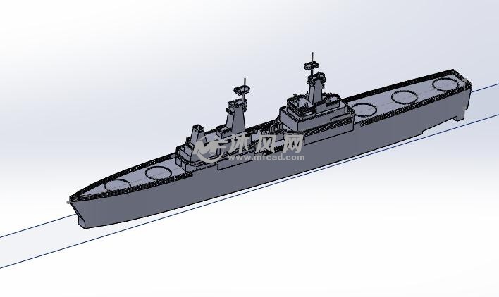 简易驱逐舰模型 - 海洋船舶图纸 - 沐风网