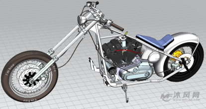 哈雷摩托车整体结构