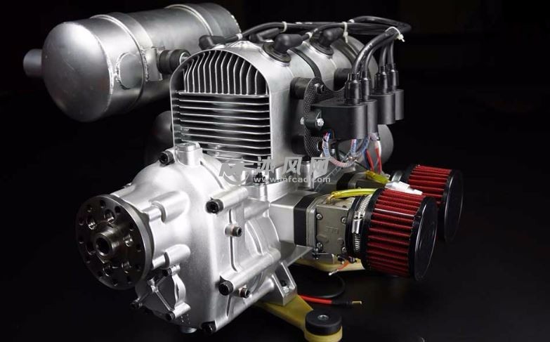 dle430双缸直列两冲程发动机