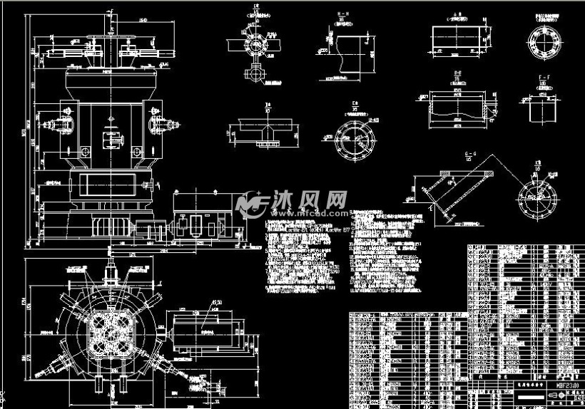 fmb环形辊式磨煤机总装图 - 通用设备图纸 - 沐风网