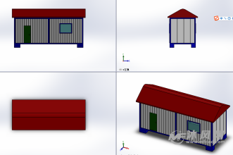 彩钢房三视图
