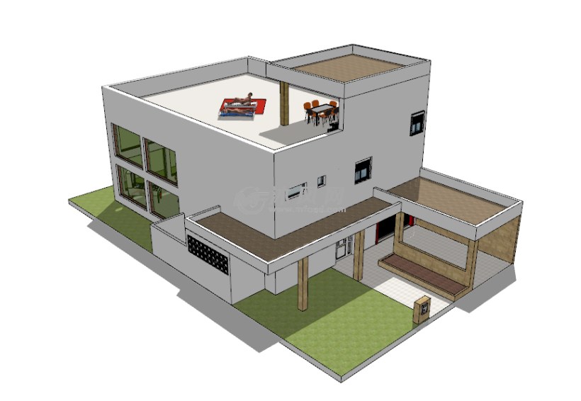 當代個人設計住宅三維模型