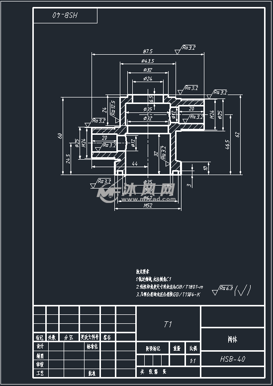 三缸活塞泵cad图纸