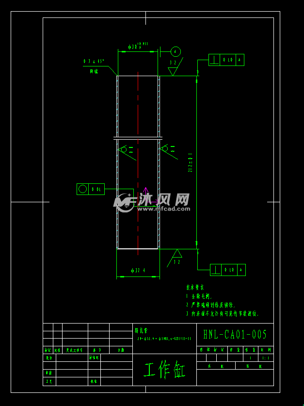 CA130汽车减震器图纸cad图