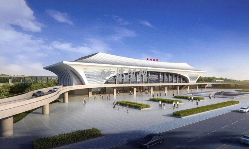 淮南客运汽车站完整三维模型正面侧面效果图图纸描述淮南客运汽车站