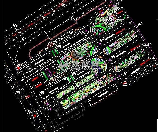 小區綠化平面圖設計 - 園林綠化及施工圖紙 - 沐風網