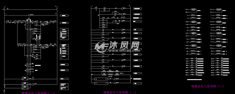 某地消防泵噴淋泵電氣原理圖