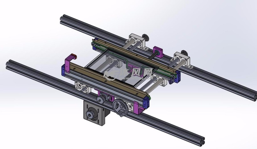 一种宽度可调整的平带传动结构