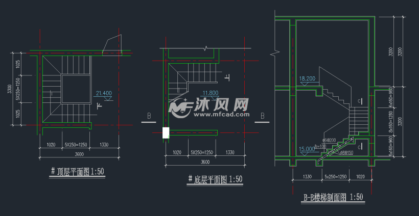 樓梯大樣節點圖