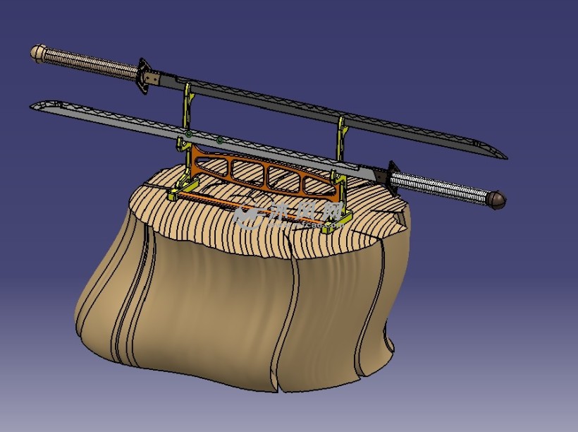 长直刃唐刀 - 玩具公仔图纸 - 沐风网