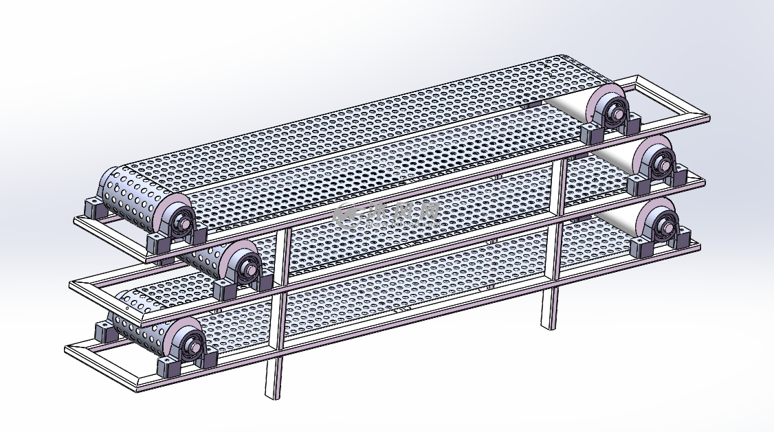 带式干燥机传送带solidworks2014模型