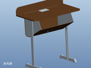 課桌設計三維模型