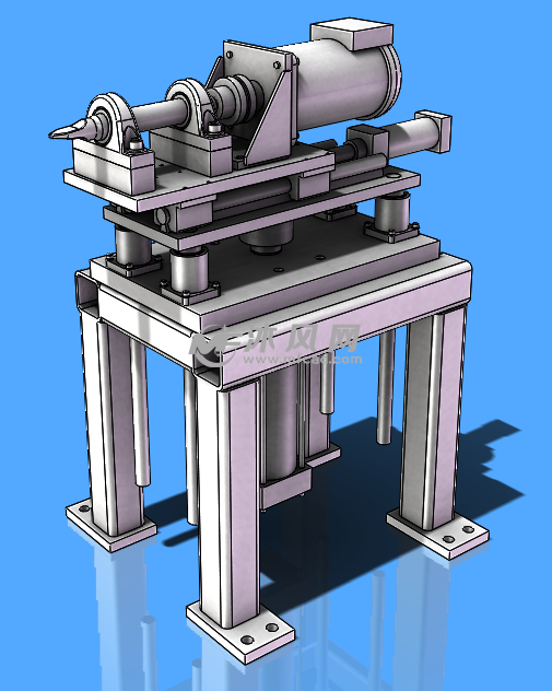 加工机床三维图 - 机械加工图纸 - 沐风网