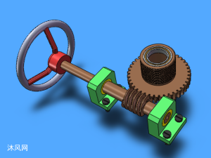 蜗轮蜗杆传动动画