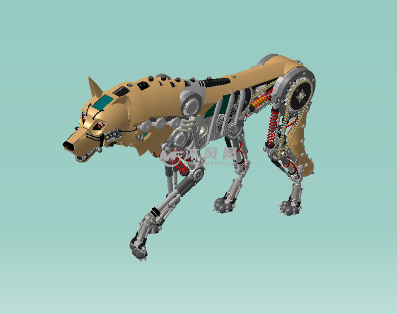 结构详细的机械狼模型