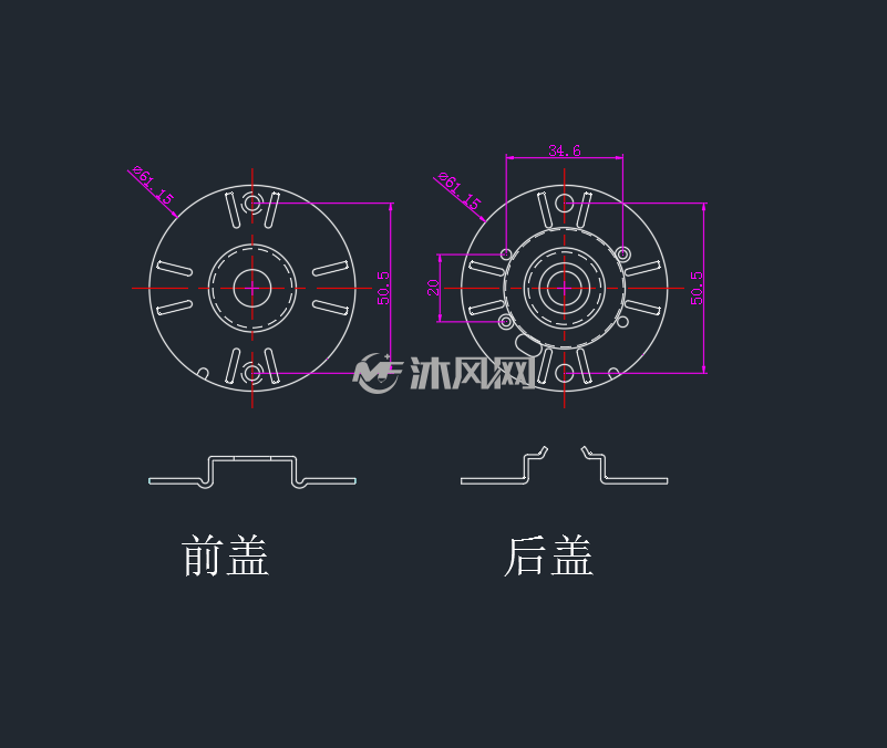 电机前后端盖公用连续冲压模具