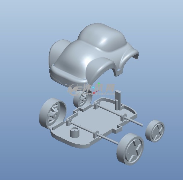 迷你车3d - 玩具公仔图纸 - 沐风网