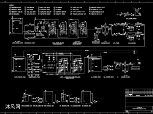 20t/小時超純水生產製備系統流程圖紙英文版