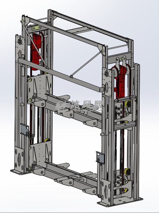 双托盘提升机模型