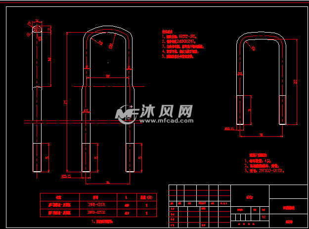客车u型螺栓资料库图纸 - 设计方案图纸 - 沐风网