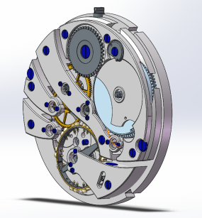 钟表齿轮结构solidworks20151278725showgood2017-08-05自动机械机芯