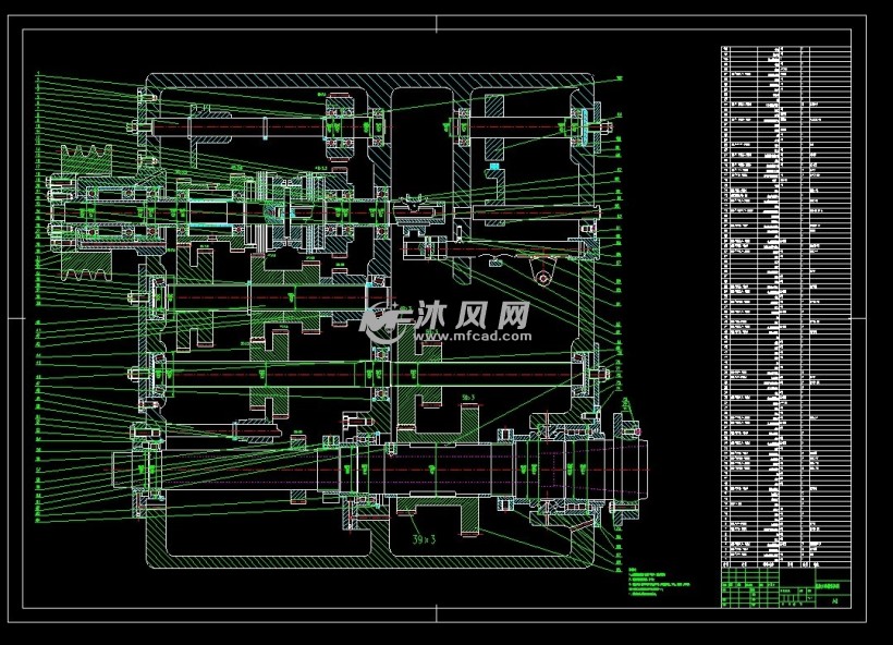 車床主軸箱變速器