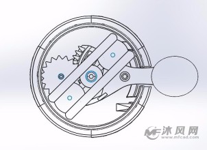 自行车铃铛内部结构模型俯视图