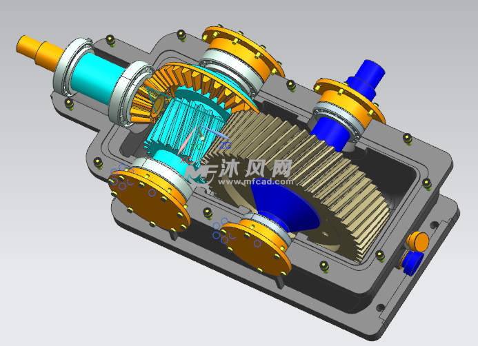 斜齿锥齿轮双级主减速器设计