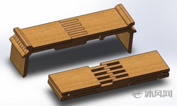 鲁班将军案模型-桌图纸-沐风网